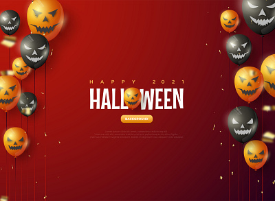 Halloween Balloon Red Background Illustration art background balloon celebrate character design element event graphic halloween helloween illustration party poster scary sprinkle style template vector walpaper