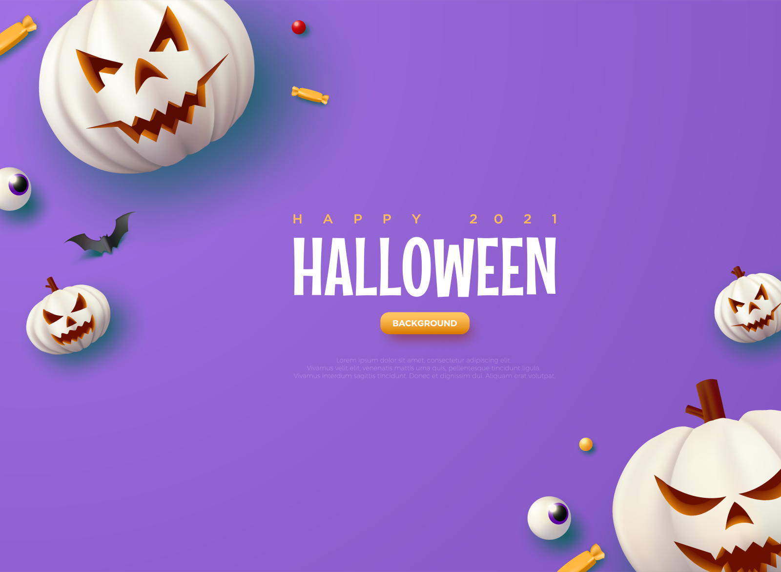 Halloween Pumpkin Blue Background Illustration by heartiny on Dribbble