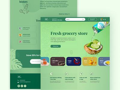 Ecommerce - Fresh grocery store ecommerce grocery landing page store ui website
