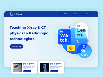 How radiology works: landing page