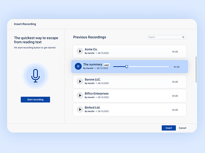 Atlassian - voice recording app