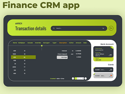 Finance CRM app