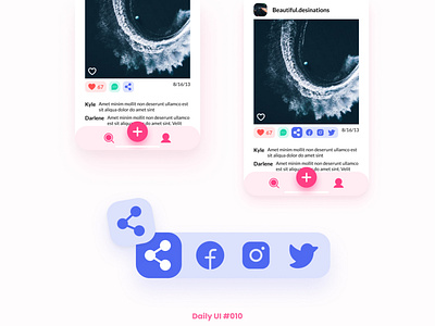 Daily UI #010 - Social Share 010 app app design dailyui dailyui010 dailyuichallange dailyuichallenge figma mobile app share social social media socialshare ui ui design uiux user interface