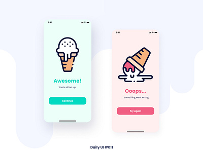 Daily UI #011 - Flash Message 011 app app design dailyui dailyuichallenge figma flash message mobile app ooops success ui ui design uiux user interface