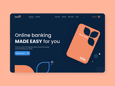 Landing Page - Klaver, Online Banking adobexd figma klaver landing design landing page landingpage online banking ui ui design user interface xd