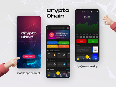 Mobile application for cryptocurrency trading cryptocurrency design mobile app ui ux