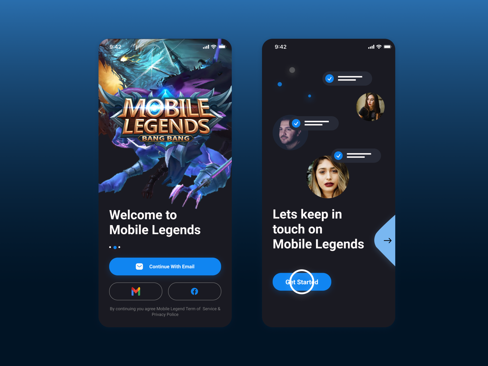 Mobile Legends Dark Apps UI by Indah Rosita on Dribbble