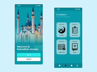 Ramadhan Journey App app design figma mobile mobile app planner app ramadhan todolist ui uidesign uiux