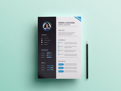 Resume/CV Template Design animation branding cv design cv resume template design illustration resume typography vector website