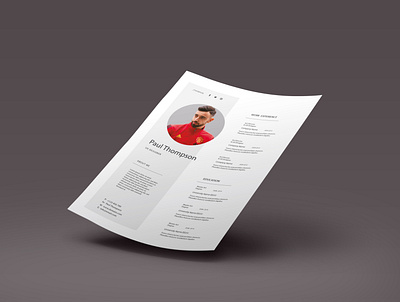 Resume/CV Design Template animation branding cv design cv resume template design illustration illustrator resume typography vector