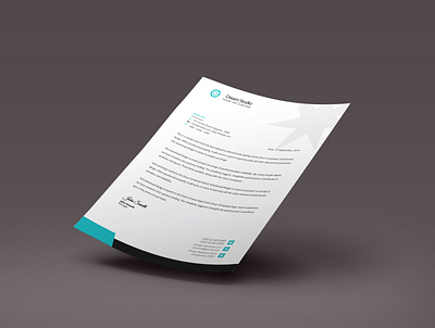 Letterhead Design Template animation branding cv design cv resume template design illustration letterhead resume typography vector web