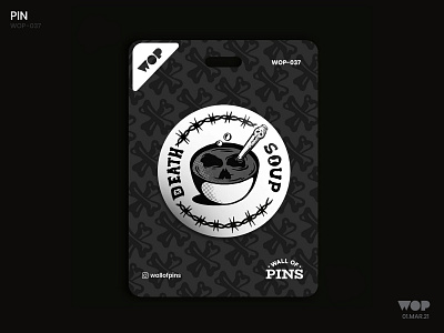 WOP 037 adobe badgedesign cool design dkull drawing illustration logo photoshop pinbutton skll art skull illusrtation skull logo typography wallofpins