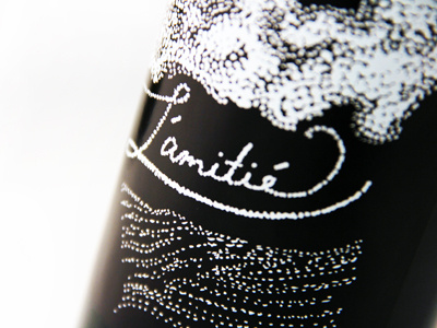 L'Amitie Label Design hand type packaging typography