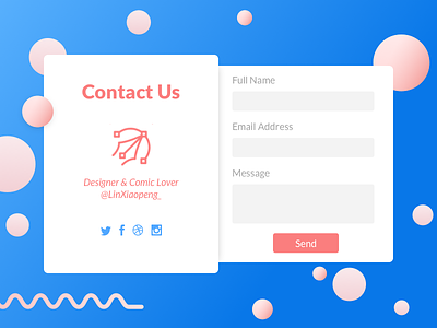 DailyUI #028 028 button color contact us dailyui page send email ui