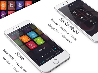 Tea Radio App Ui Design android apple ios teabar ui