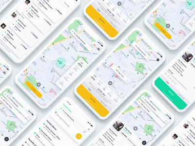 Taxi Booking App app booking app cabs flow diagram inspiration ios location map taxi taxi app uber ui ui inspiration user experience user interface ux