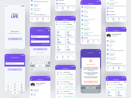 Insurance Services App by Ishan Madushka on Dribbble