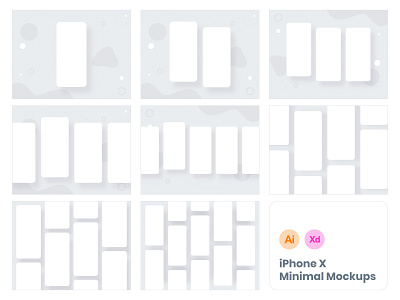 iPhone X Minimal Mockups