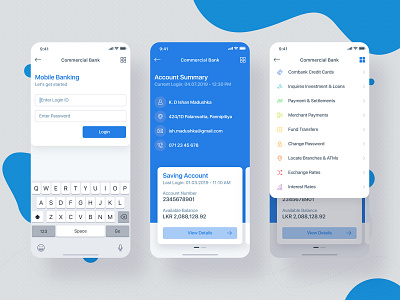 Banking App android app apple concept design dribbble inspiration ios iphone x mobile mobile app mockup ui ui design user interface userinterface ux