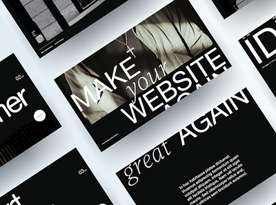 Sneak-Peak of my upcoming portfolio black white design minimal typography ui ux web webdesign