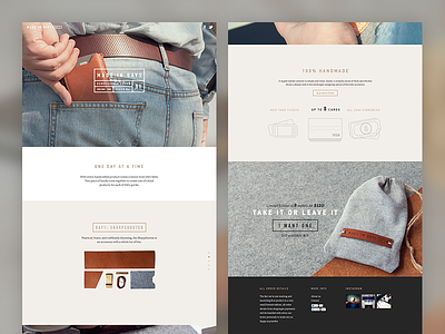 Made In Days - Handcrafted Leather Goods design handcrafted landing page leather webdesign