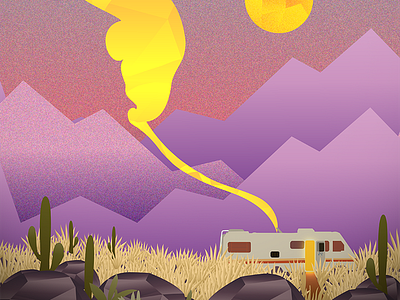 What's cookin'? breakingbad gradients grain illustrator newmexico pastels van vector graphics walterwhite