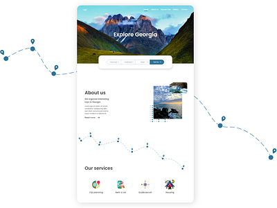 "Explore Georgia" web-design design travel ui ux web design website design