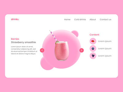 Web-design for drink concept