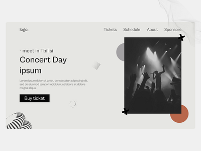 Main page concept for music festival