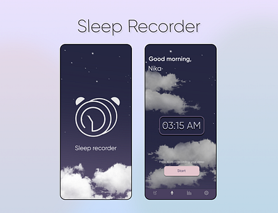 SLEEP RECORDING app app banner design dreams gradient logo minimal ui ux web