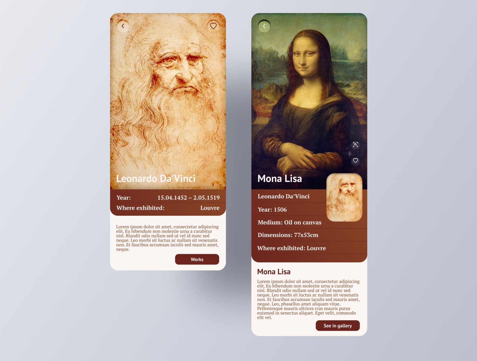 Art History App by Nestor on Dribbble