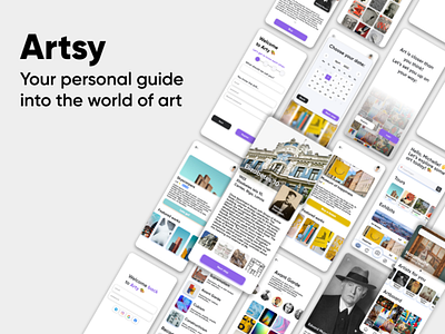 Artsy app art branding design gallery history mobile app ui ux