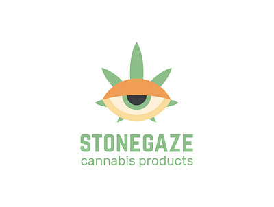 Logo for smart-shop "Stonegaze" adobe illustrator ai branding cannabis logo cbd logo design flat logo minimal vector