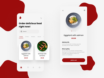 The concept of food delivery app