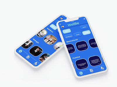 "Wellbe" mobile app design figma mobileapp neoumorphism product design uidesign ux wellbeing