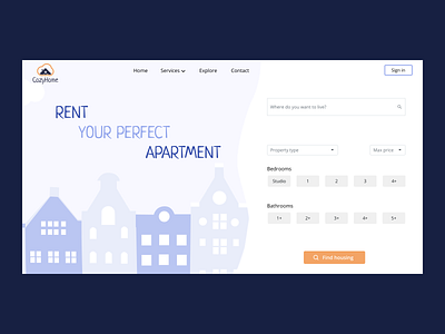 Landing page - apartment rental home housing landingpage rent rental