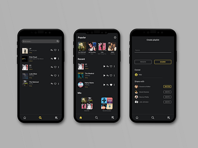 Music app concept mobile music music app