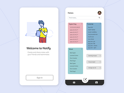 Notes app concept