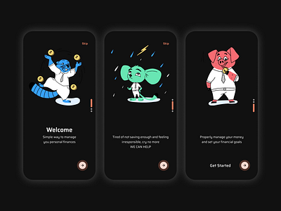 Onboarding screens | Finance app finance mobile mobile ui onboarding onboarding screen onboarding screens onboarding ui