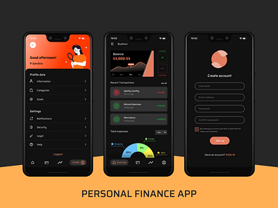 Personal Finance App budget finance finance app mobile mobile app mobile app design mobile design mobile ui