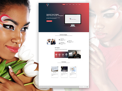Theme Vendor colorful homepage minimal new portfolio site theme ui ux vendor web