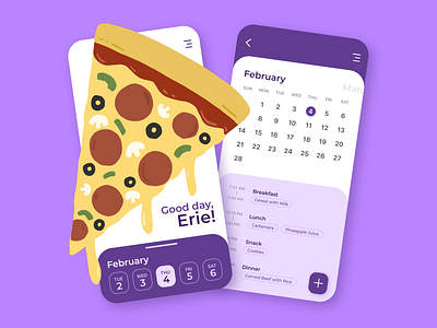 Food Diary Design Concept app app concept app design app ui calendar calendar ui concept concept design design design app diary food food app food diary food illustration illustration tracking app ui ui design