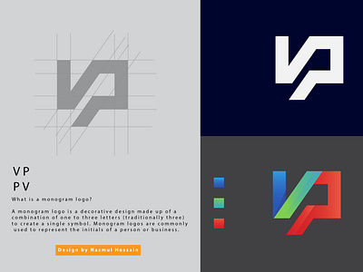 VP and PV logo design