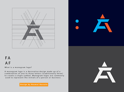 FA AF Letter logo design branding letter logo logo logo design logodesign minimailist minimailist logo modern monogram logo typography