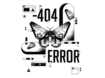 404 ERROR art design digitalart draw illustration typography