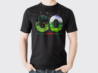 Green Bangladesh- T Shirt"Go" branding illustration logo t shirt t shirt design typography