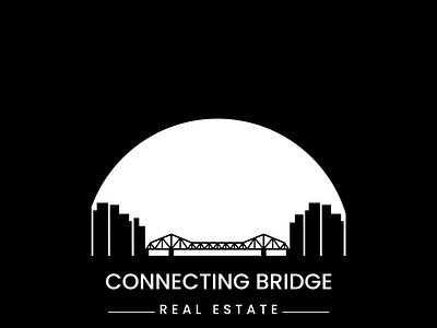 connecting bridge. real estate logos. city ​​bridge design