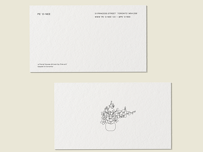 PE˙O–NEE STATIONARY – BUSINESS CARD