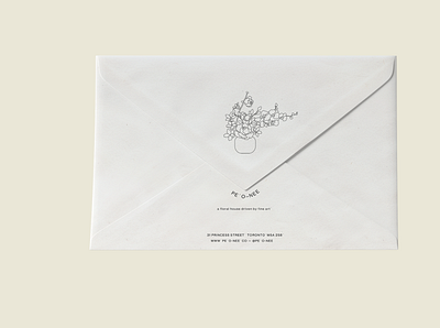 PE˙O–NEE STATIONARY – ENVELOPE branding design graphic design illustration logo logo design product design typography