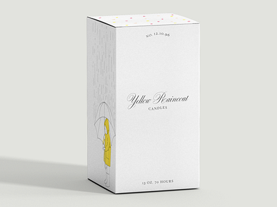 YELLOW RAINCOAT CANDLES PACKAGING : BOX III